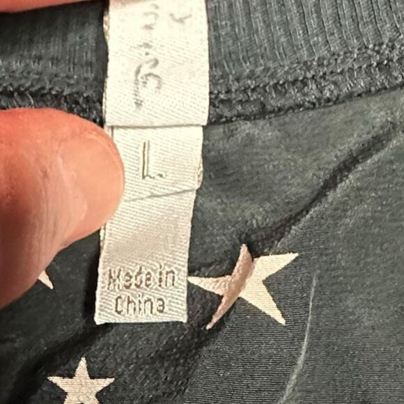 JOIE Women’s Charcoal Gray Star Print Racerback Tank Top Size Large - Picture 4 of 6